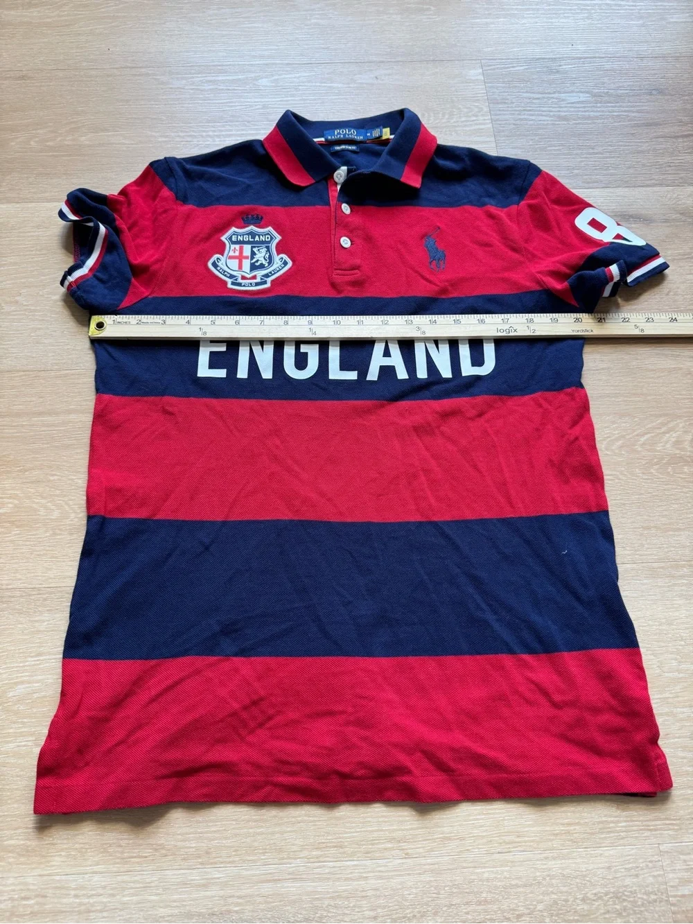 Ralph Lauren Red & Navy England Rugby Polo